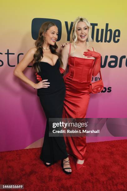 Brooke Schofield and Tana Mongeau attend the 2022 Youtube Streamy Awards at The Beverly Hilton on December 04, 2022 in Beverly Hills, California.