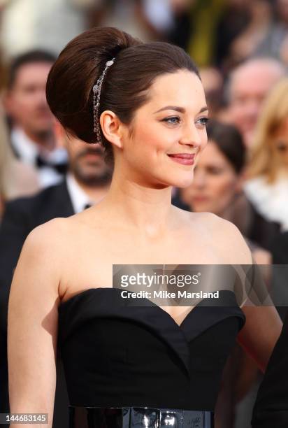 Marion Cotillard attends the "De Rouille et D'os" Premiere during the 65th Annual Cannes Film Festival at the Palais des Festivals on May 17, 2012 in...