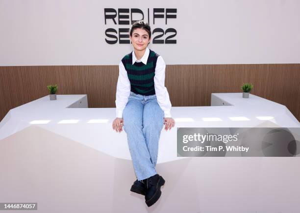 Tara Abboud poses during the "Rebel" press junket at the Red Sea International Film Festival on December 05, 2022 in Jeddah, Saudi Arabia.