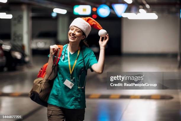 i love this santa hat - nurse hat stock pictures, royalty-free photos & images
