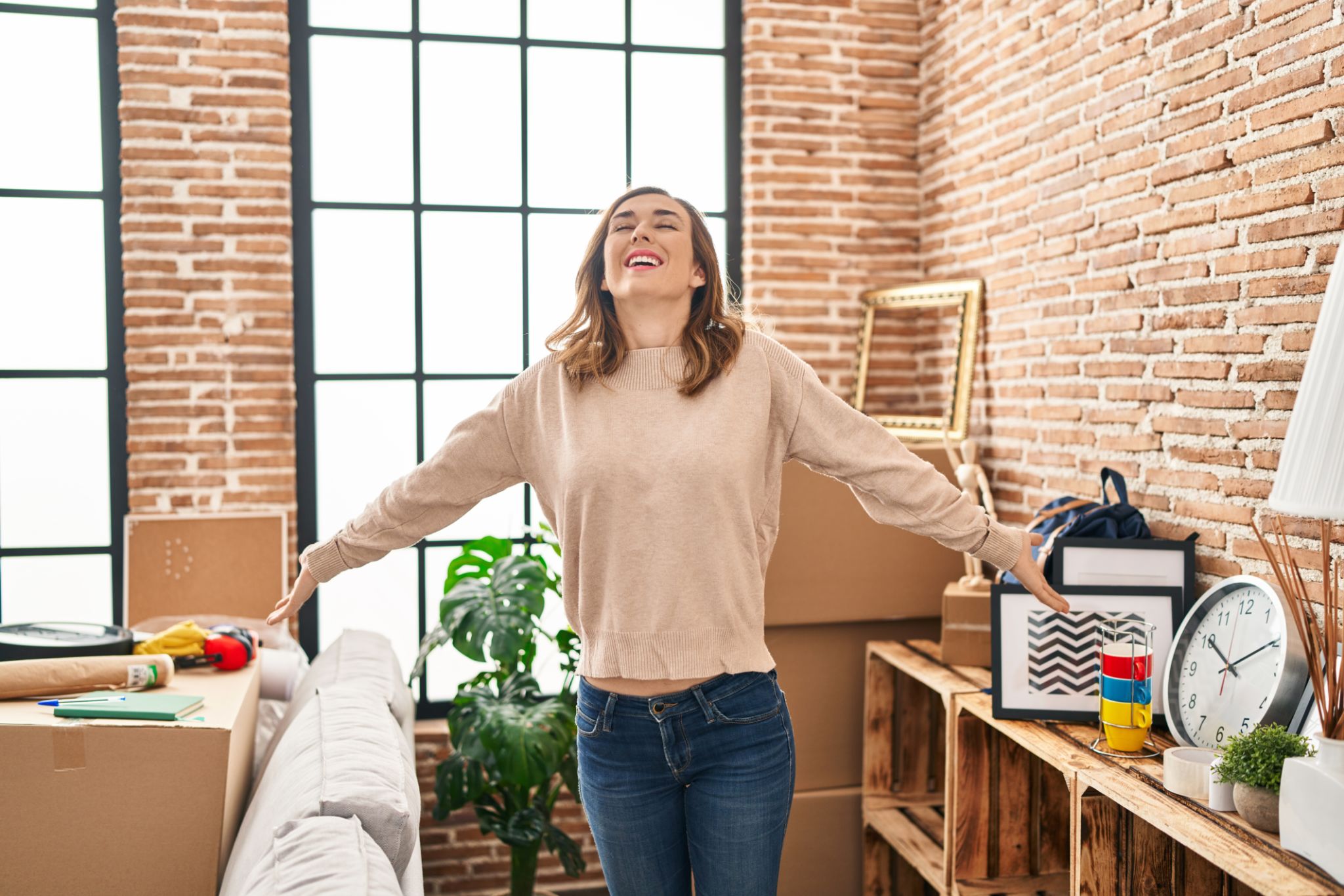 happy decluttered home