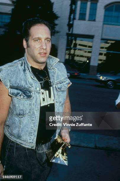 Andrew Dice Clay attends an event, United States, circa 1990s.