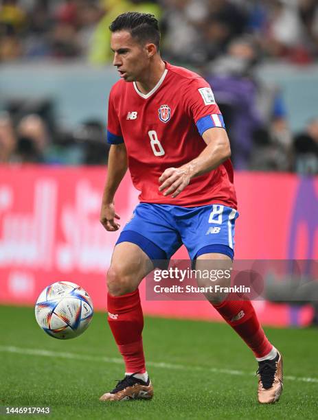 Bryan Oviedo of Costa Rica in action during the FIFA World Cup Qatar 2022 Group E match between Costa Rica and Germany at Al Bayt Stadium on December...