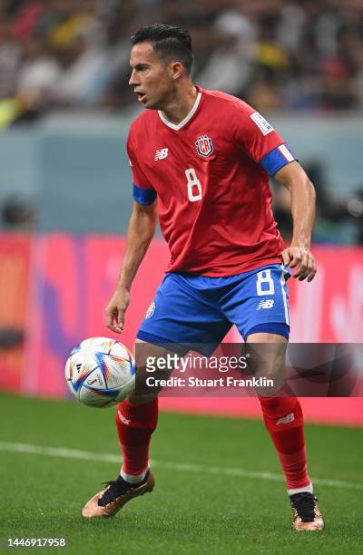 Bryan Oviedo of Costa Rica in action during the FIFA World Cup Qatar 2022 Group E match between Costa Rica and Germany at Al Bayt Stadium on December...