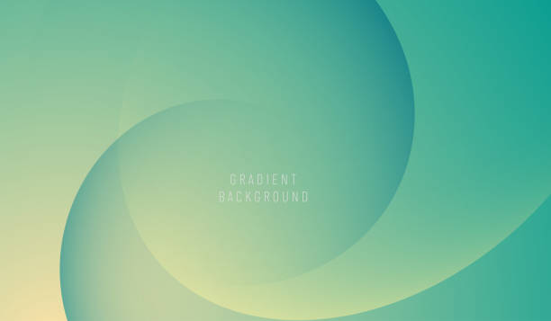 trendy color gradient wave background - green summer background stock illustrations