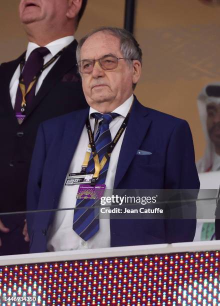 President of French Football Federation FFF Noel Le Graet attends the FIFA World Cup Qatar 2022 Round of 16 match between France and Poland at Al...