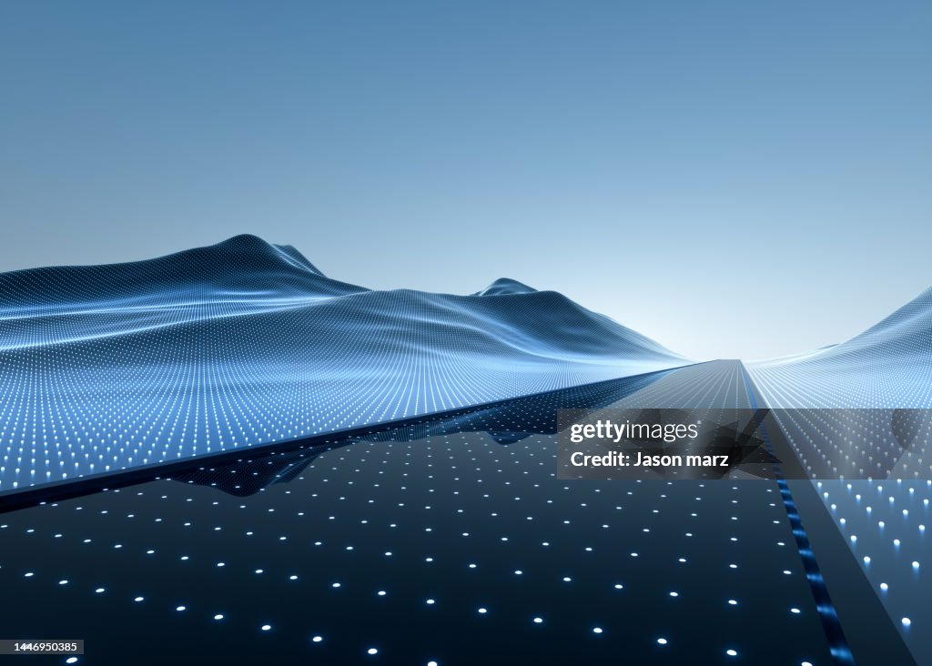 Abstract Particle Background with Copy Space