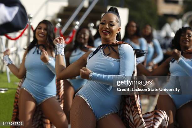 The JSU band, The Sonic Boom of the South, along with the dance team, The J-Settes, enters the stadium playing the signature song, Get Ready, before...