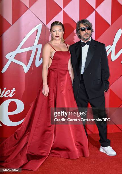 Florence Pugh and Pierpaolo Piccioli attends The Fashion Awards 2022 at the Royal Albert Hall on December 05, 2022 in London, England.