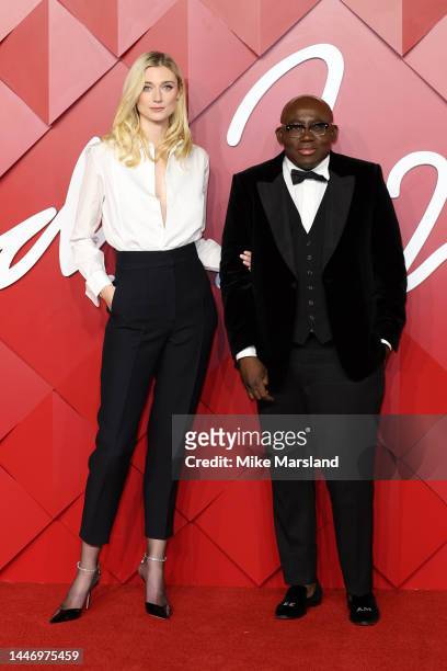 Elizabeth Debicki and Edward Enninful attend The Fashion Awards 2022 at the Royal Albert Hall on December 05, 2022 in London, England.