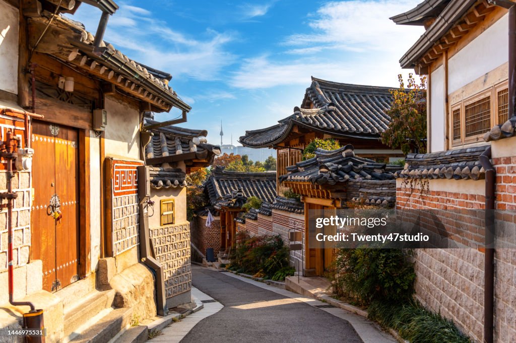 Bukchon Hanok village old village in Seoul city South Korea