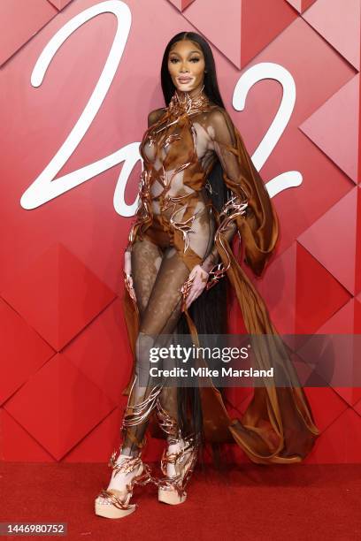 Winnie Harlow attends The Fashion Awards 2022 at the Royal Albert Hall on December 05, 2022 in London, England.