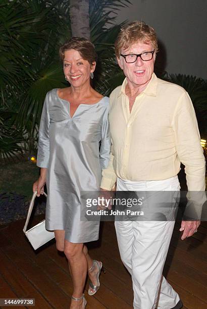 Robert Redford and his wife Sibylle Szaggars enjoy an evening out during the World Travel and Tourism Council's Americas Summit on May 16, 2012 on...