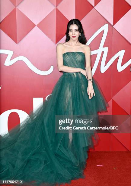 Han So-hee attends The Fashion Awards 2022 at the Royal Albert Hall on December 05, 2022 in London, England.