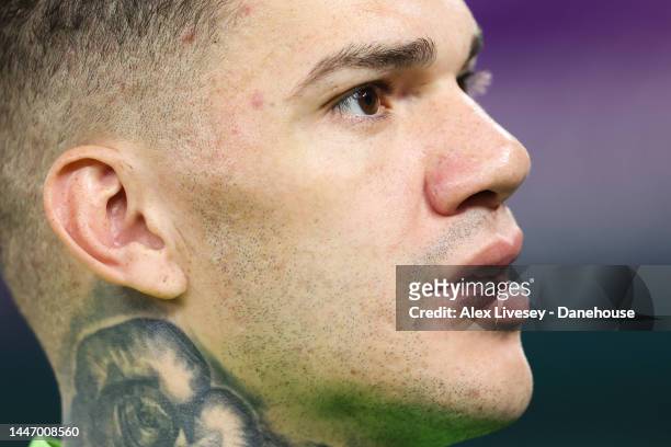 Ederson of Brazil during the FIFA World Cup Qatar 2022 Round of 16 match between Brazil and South Korea at Stadium 974 on December 05, 2022 in Doha,...