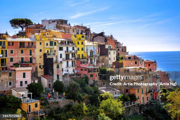 corniglia, cinque terre, la spezia, liguria, italy - vernazza fotografías e imágenes de stock