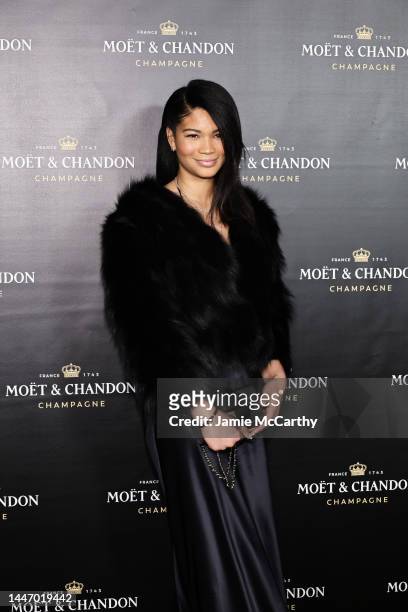 Chanel Iman attends the Moet & Chandon Holiday Season Celebration at Lincoln Center on December 05, 2022 in New York City.