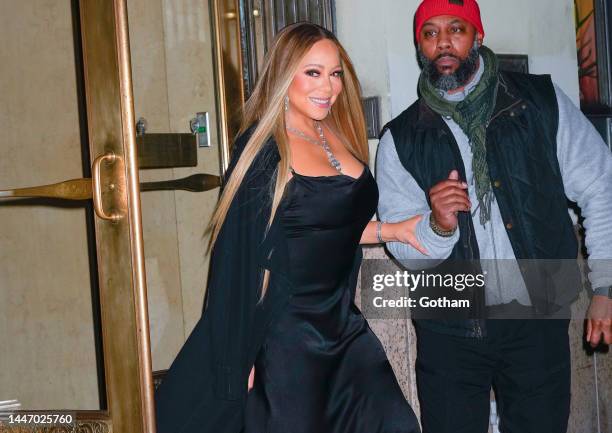 Mariah Carey is seen on December 05, 2022 in New York City.