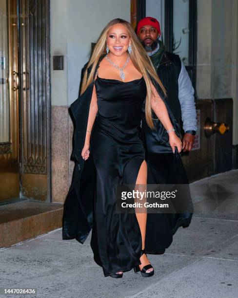 Mariah Carey is seen on December 05, 2022 in New York City.