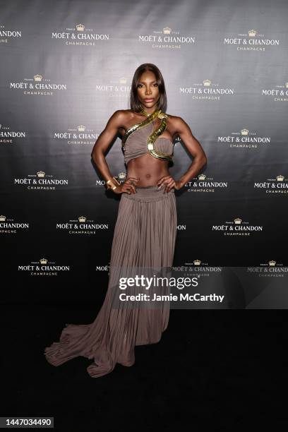 Michaela Coel attends the Moet & Chandon Holiday Season Celebration at Lincoln Center on December 05, 2022 in New York City.