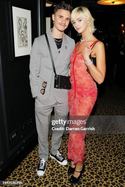 Romeo Beckham and Mia Regan attend The Twenty Two party to celebrate Jefferson Hack hosted by Tilda Swinton and Lila Moss on December 05, 2022 in...