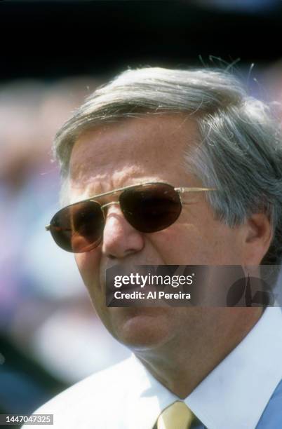 Team Owner Robert Kraft of the New England Patriots follows the action during the game between the Philadelphia Eagles vs the New England Patriots at...