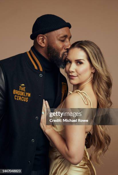 Stephen "tWitch" Boss and Allison Holker pose in the IMDb Exclusive Portrait Studio at The Critics Choice Association 5th Annual Celebration of Black...