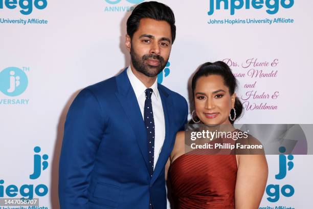 Hasan Minhaj and Dr. Beena Patel Minhaj attend the 2022 Jhpiego Awards Ceremony at Beverly Wilshire, A Four Seasons Hotel on December 05, 2022 in...