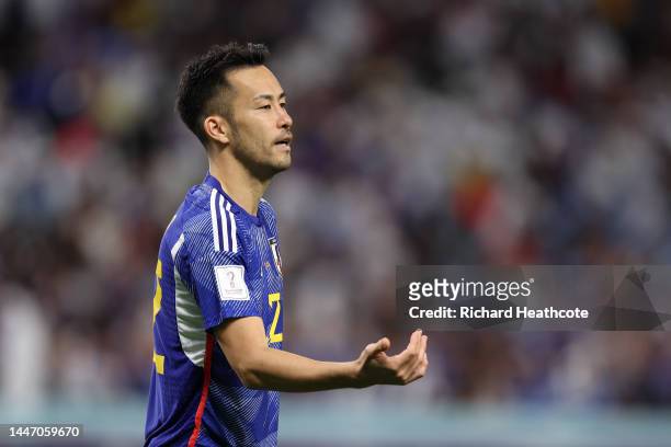 Maya Yoshida of Japan in action during the FIFA World Cup Qatar 2022 Round of 16 match between Japan and Croatia at Al Janoub Stadium on December 05,...