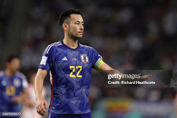 Maya Yoshida of Japan in action during the FIFA World Cup Qatar 2022 Round of 16 match between Japan and Croatia at Al Janoub Stadium on December 05,...