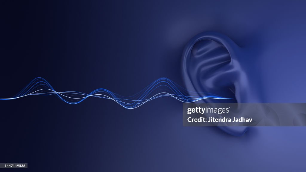 Listener Ear Human Ear Listening To Sound Waves High-Res Stock Photo - Getty Images