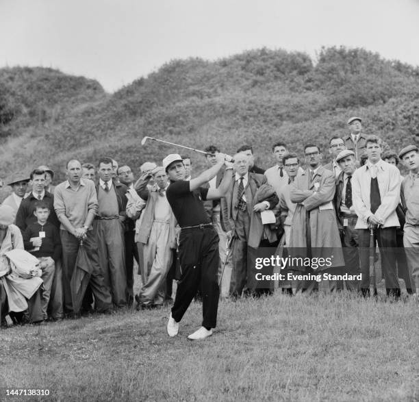 South African golfer Gary Player competing in the 1961 Open Championship at the Royal Birkdale Golf Club in Southport, Merseyside, July 12th - 15th...