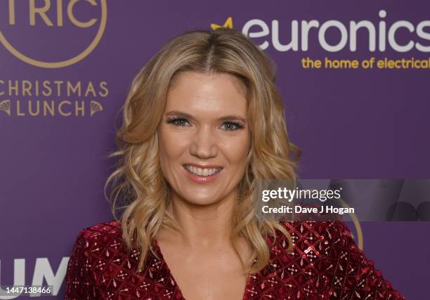 Charlotte Hawkins attends the TRIC Christmas Lunch at The Londoner Hotel on December 06, 2022 in London, England.