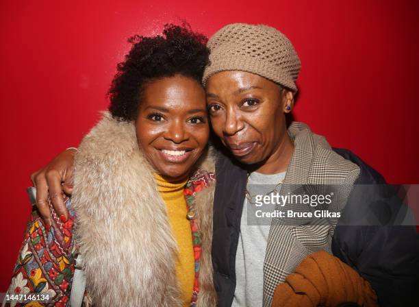 LaChanze and Noma Dumezweni pose at the Broadway Women's Alliance screening of the new MGM/Orion film "Women Talking" at The SAG-AFTRA Foundation...