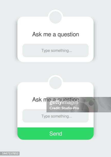 mockup ask question social media insta template - facebook stock illustrations