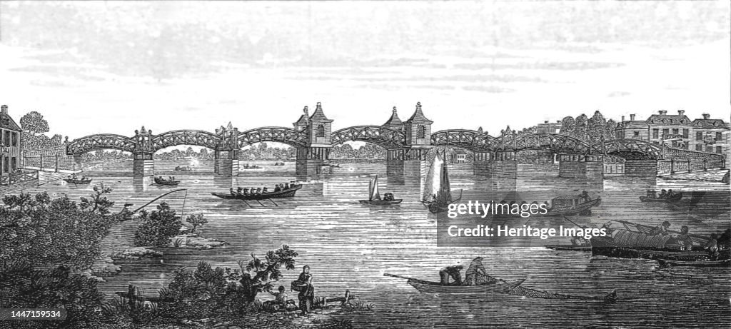 View Of The Old Wooden Bridge At Hampton Court
