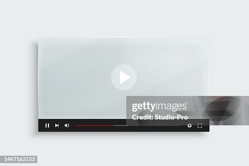 Blank mockup video player web UI template Blank mockup video player web UI template