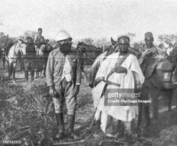 'La conquete du Cameroun; le capitaine Godard, tue a Yamboutou, le 13 fevrier 1915, et le sultan E okhar, des Mandara', 1915. From "Collection de la...