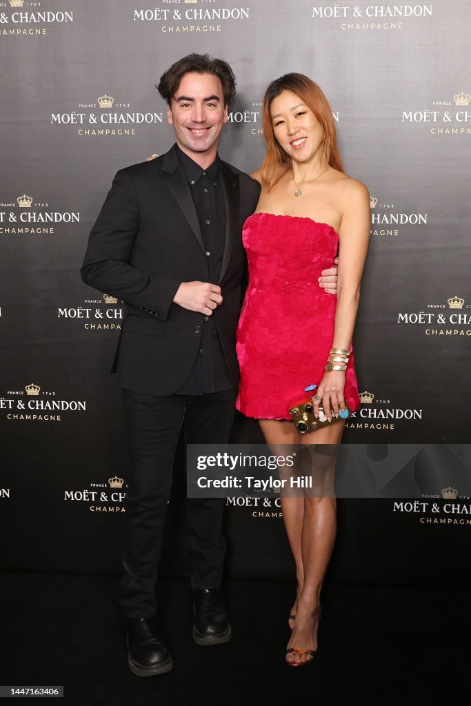 Laura Ralph Moet Fernando Garcia and Laura Kim attend the 2022 Moet & Chandon Holiday ...