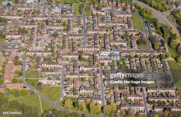 Housing estate, Digmoor, Skelmersdale, Lancashire, 2021. Creator: Damian Grady.