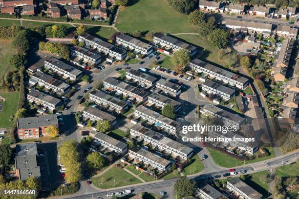 Housing estate in Stewards, Harlow, Essex, 2018. Creator: Damian Grady.