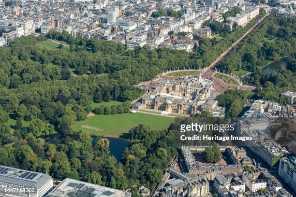 Buckingham Palace and Gardens, City of Westminster, Greater London Authority, 2021. Creator: Damian Grady.