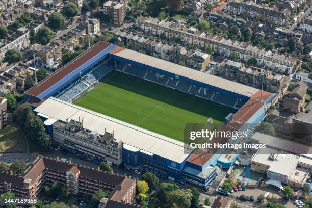 Kiyan Prince Foundation Stadium, aka Loftus Road Stadium, home of Queens Park Rangers Football Club, Greater London Authority, 2021. Creator: Damian...