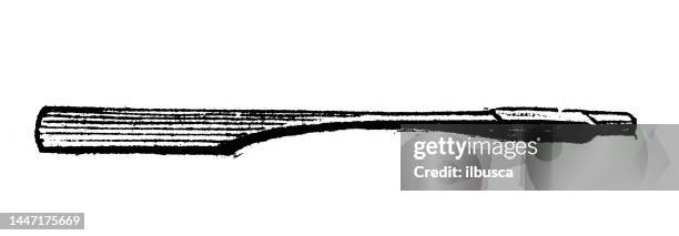illustrazioni stock, clip art, cartoni animati e icone di tendenza di illustrazione dell'incisione antica: remo - remo