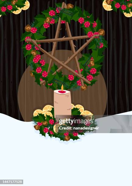 ilustraciones, imágenes clip art, dibujos animados e iconos de stock de solsticio de invierno - solsticio-de-invierno