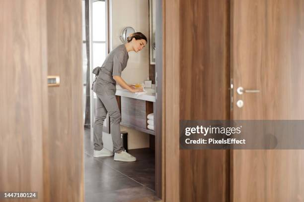 hotel service - hotel cleaner stock pictures, royalty-free photos & images