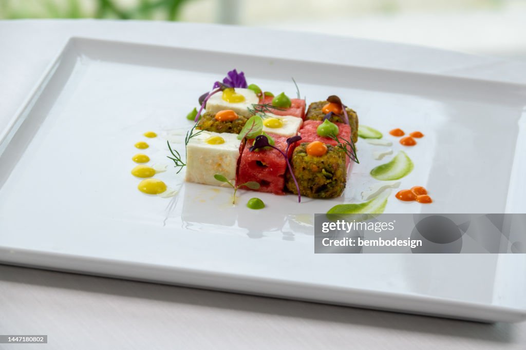 Mixed fish dish with prawns and shellfish