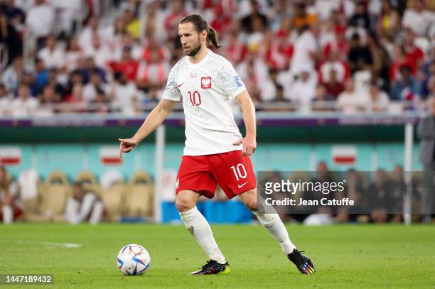 Grzegorz Krychowiak of Poland during the FIFA World Cup Qatar 2022 Round of 16 match between France and Poland at Al Thumama Stadium on December 4,...