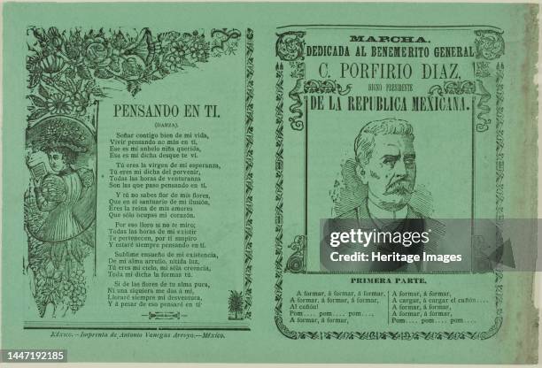 March Dedicated to General C. Porfirio Diaz, n.d. Creator: José Guadalupe Posada.