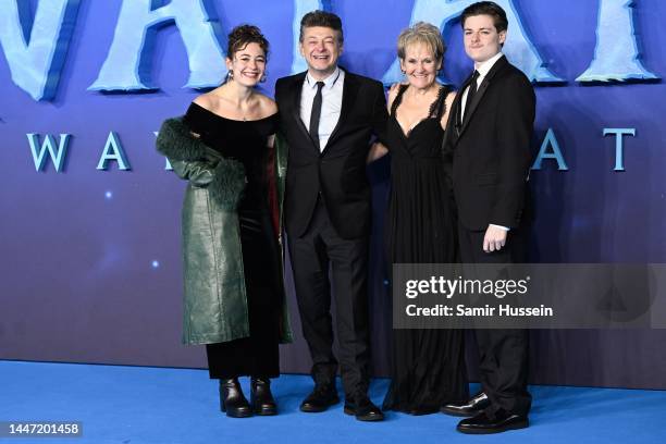 Ruby Ashbourne Serkis, Andy Serkis, Lorraine Ashbourne and Louis Ashbourne Serkis attend the "Avatar: The Way Of Water" World Premiere at Odeon Luxe...